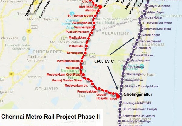 Bids Invited for Chennai Metro’s Nehru Nagar – Sholinganallur Section