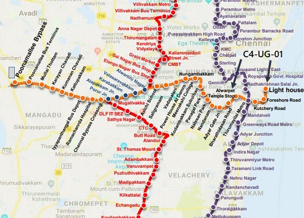 Bids Invited For Chennai Metro Phase 2 Line 4 S Final Section The Metro Rail Guy