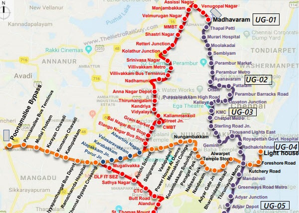 8 Bidders for Chennai Metro Line-3’s UG-01, UG-03 & UG-05 Stations