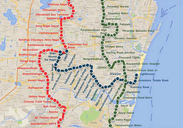 CMRL Publishes Official Phase 2 Map of Chennai Metro Project - The ...