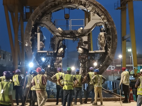 Afcons Lowers Kanpur Metro’s TBM S640B at Kanpur Central