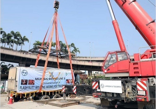 L&T Begins Mumbai Metro Line-3’s Track Installation Work
