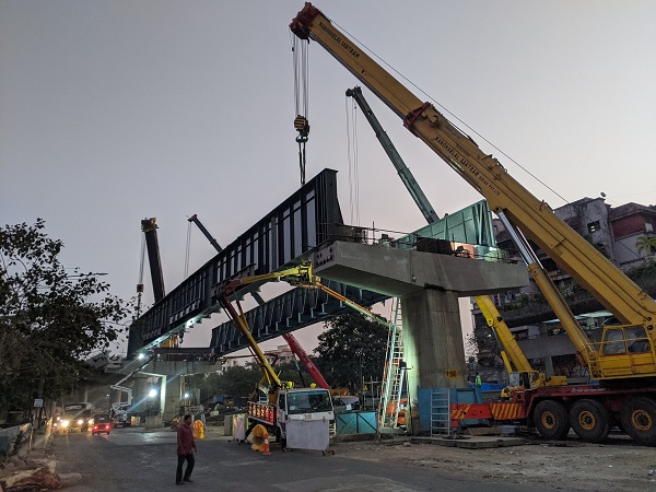 J Kumar Launches 2 X 51m Steel Girders For Mumbai Metro Line 2 The Metro Rail Guy