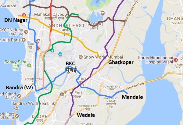 mumbai metro line 4 stations map Tata Reliance Lowest Bidders For Mumbai Metro S Line 4 The Metro Rail Guy The Metro Rail Guy mumbai metro line 4 stations map