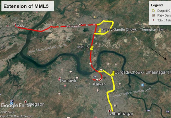 Mumbai Metro’s Line-5 to be Extended to Ulhasnagar