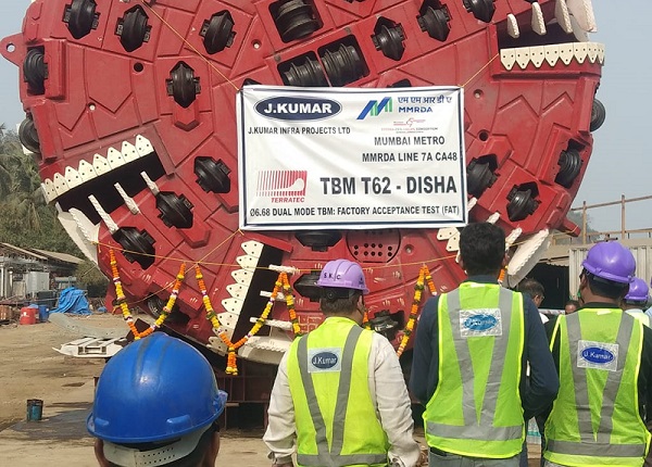 J Kumar’s Mumbai Metro Line-7A TBM Disha Passes Factory Tests