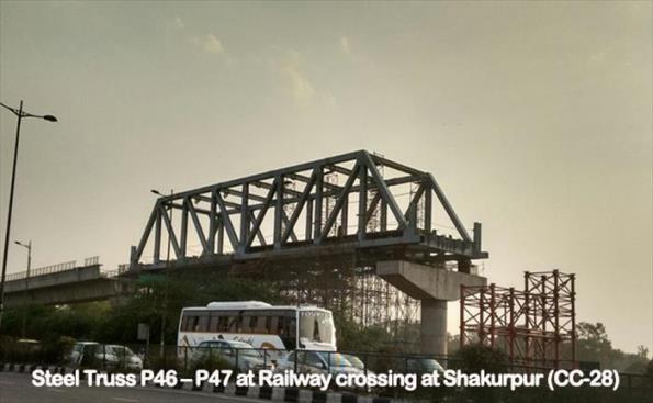 Steel Bridge over IR line at Mayapuri/Shakurpur