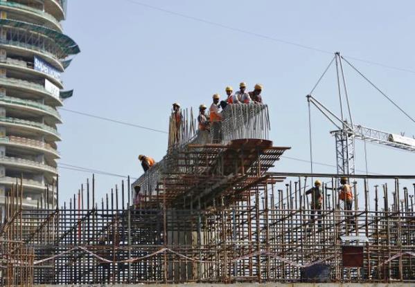 Delhi's New Magenta line under construction at Amity Chowk in Noida - Photo Copyright: Reuters