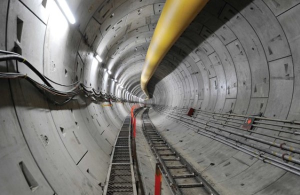 Inside a tunnel constructed by L&T for Chennai Metro - Photo Copyright: Larsen & Toubro