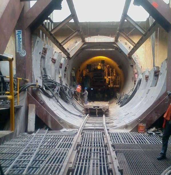 View of the TBM inside the tunnel towards Chandpol Gate: Photo Copyright: Navdeep Singh