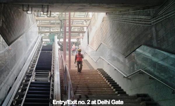 One of the entrances to the Delhi Gate station - Photo Copyright: DMRC