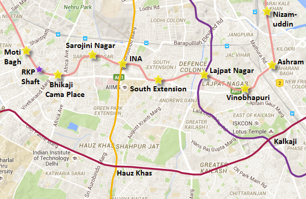 DelhiMetroPinkLineMap