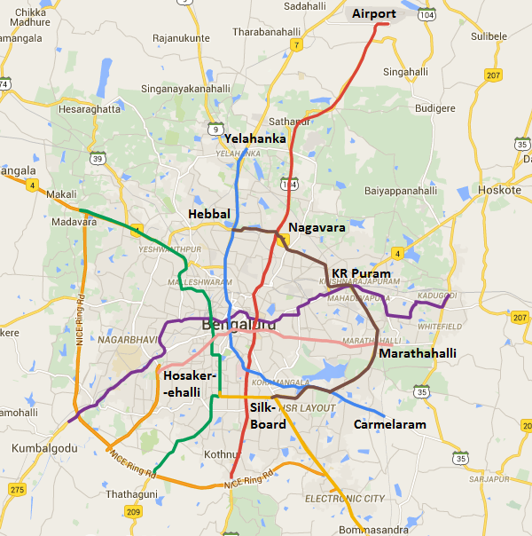 bangalore metro map phase 3 Bmrcl Presents Bangalore Metro S 102 Km Phase 3 To Moud The Metro bangalore metro map phase 3