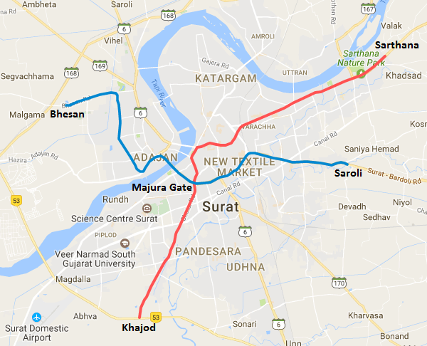 Surat District Map