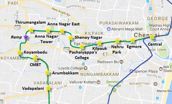 Chennai Metro Rail Fare Chart