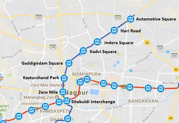 Nagpur Metro Route Map