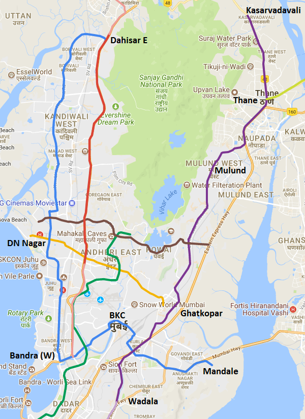 mumbai metro stations map Tata Reliance Lowest Bidders For Mumbai Metro S Line 4 The Metro mumbai metro stations map