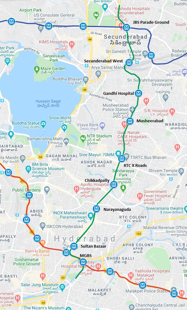 HyderabadMetroGreenLineMap 