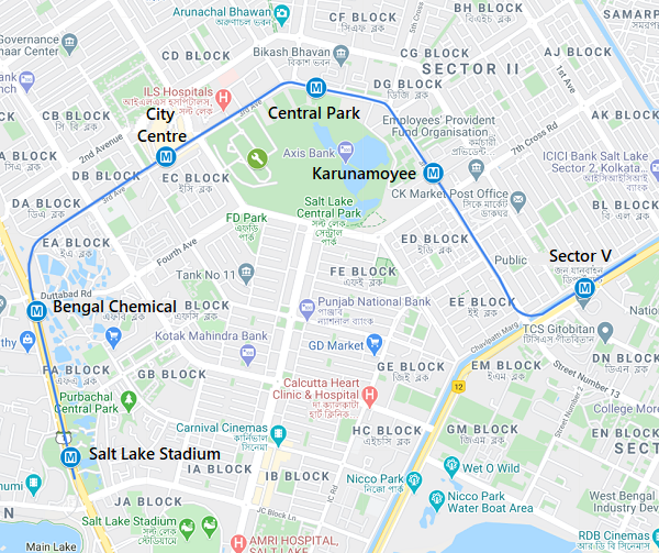 Calcutta Metro Map