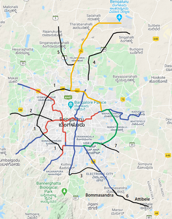bangalore metro map phase 3 Attibele Extn Dropped From Bangalore Metro Phase 3 Plans The Metro bangalore metro map phase 3