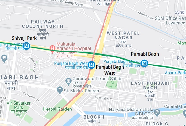 Punjabi Bagh Delhi Map Delhi Metro's Punjabi Bagh Interchange (Pink – Green) Inaugurated - The  Metro Rail Guy