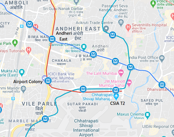 metro rail route mumbai