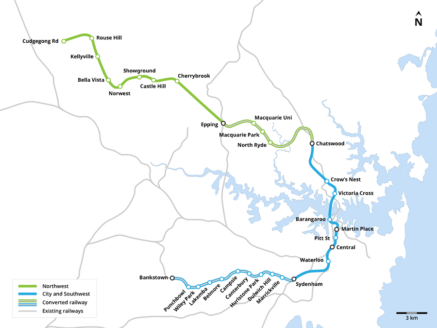 Sydney Metro Train Map   SydneyMetroRouteMap 