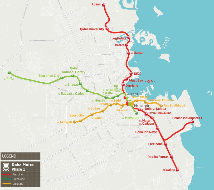 Doha Metro Route Map