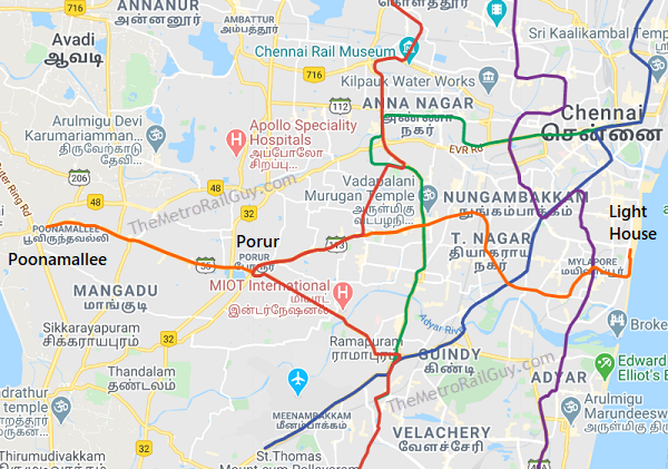 8 Bidders for Chennai Metro Phase 2 Extension’s Feasibility Report
