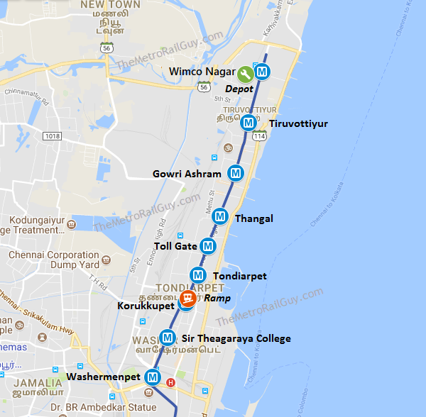 Wimco Nagar Metro Map Bureau Veritas Wins Chennai Metro Phase 1 Extn's Isa Contract - The Metro  Rail Guy