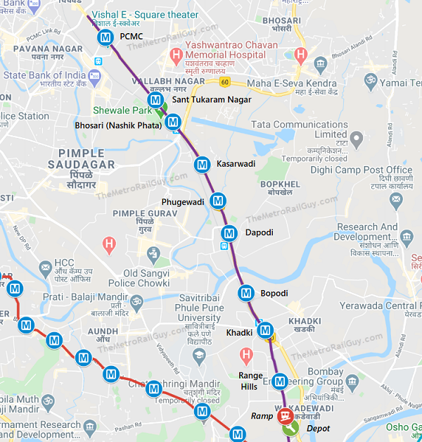 Pune To Nashik Train Route Map Cmrs Inspects Pune Metro's Priority Section: Pcmc – Phugewadi - The Metro  Rail Guy