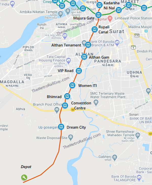 Surat Railway Station Map 6 Bidders For Surat Metro Line-1'S Construction - The Metro Rail Guy