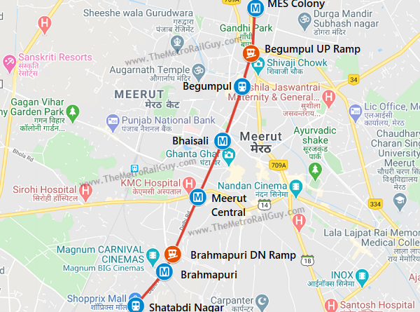 Meerut To Delhi Map Ncrtc Invites Bids For Ug Meerut Section Of Delhi – Meerut Rrts Line - The  Metro Rail Guy