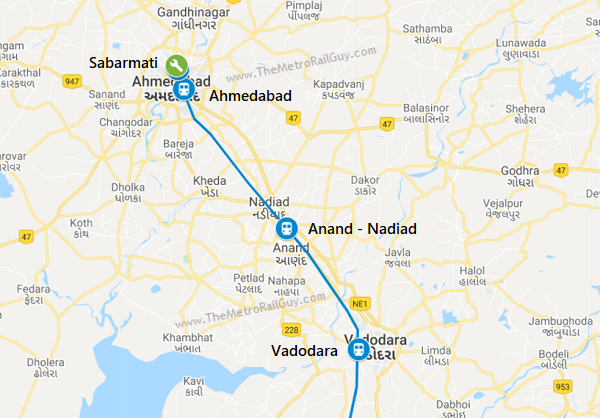 Delhi To Ahmedabad Road Route Map L&T Wins Mumbai – Ahmedabad Hsr's Package C6 - The Metro Rail Guy