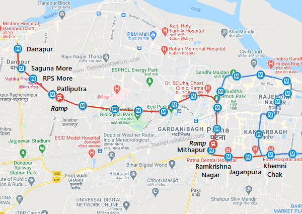 Bihar Railway Line Map Yfc Wins Patna Metro Line-1 Pc-04'S Construction Work - The Metro Rail Guy