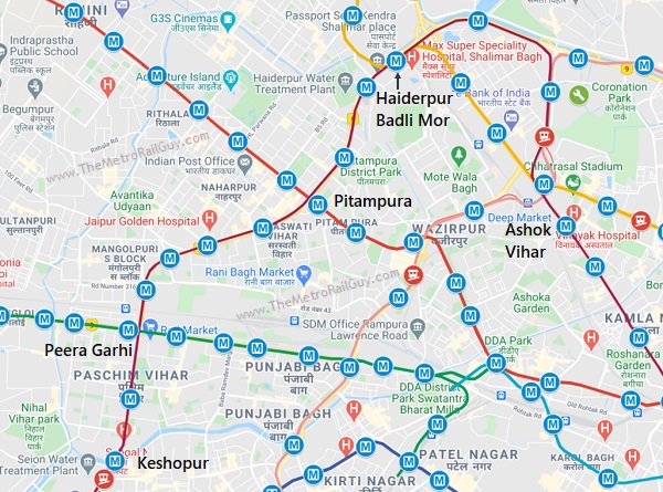 Pitampura Metro Station Route Dmrc Re-Invites Bids For Delhi Metro's Package Dc-10 - The Metro Rail Guy