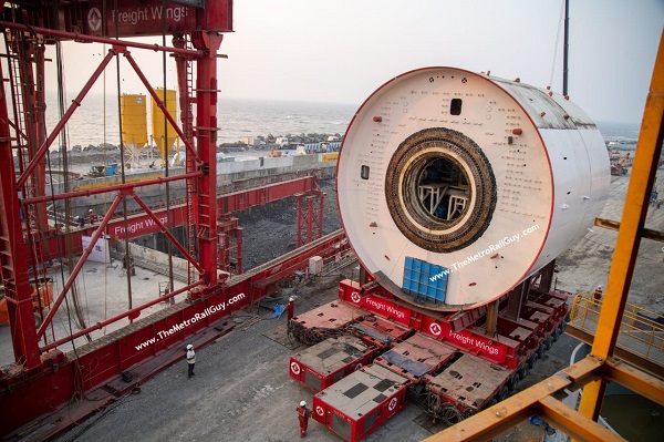 L T Prepares To Lower India S Largest Tbm For Mumbai S Coastal Road The Metro Rail Guy