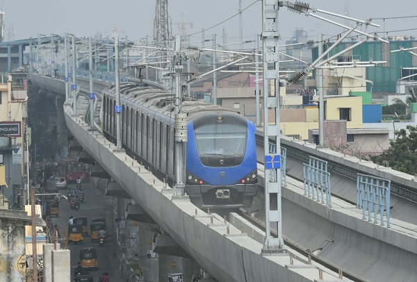 Trial Runs Begin on Chennai Metro’s Wimco Nagar Extension
