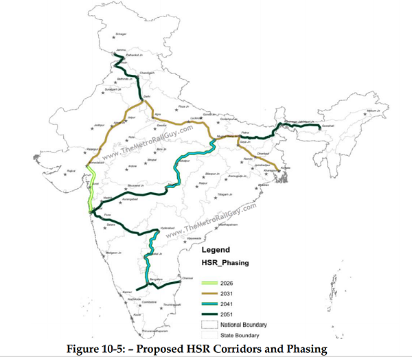 Mumbai To Patna Train Route Map National Rail Plan Drafted For India's High Speed Rail Projects - The Metro  Rail Guy