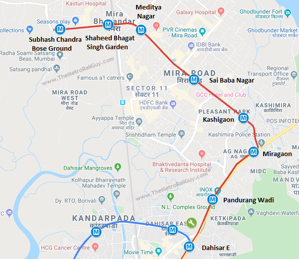 metro rail route mumbai