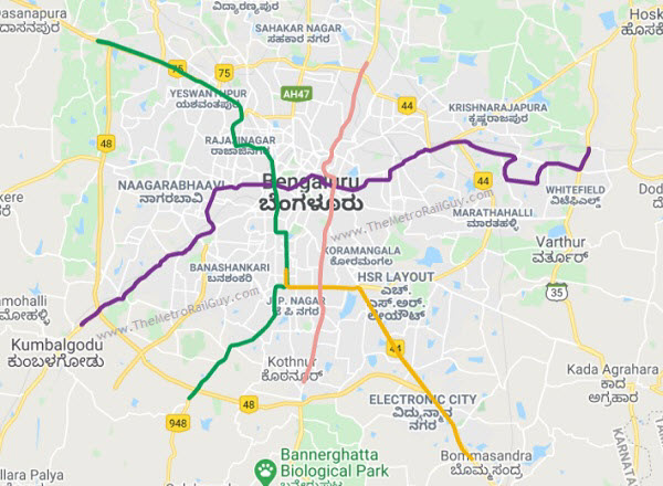 Electronic City Metro Map Track-Work Begins For Bangalore Metro's Electronic City Line - The Metro  Rail Guy