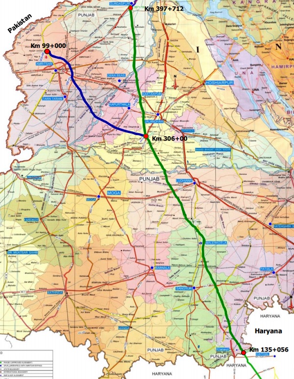 Ludhiana To Delhi Map Delhi-Amritsar-Katra Expressway: Status & Route Map [2022]