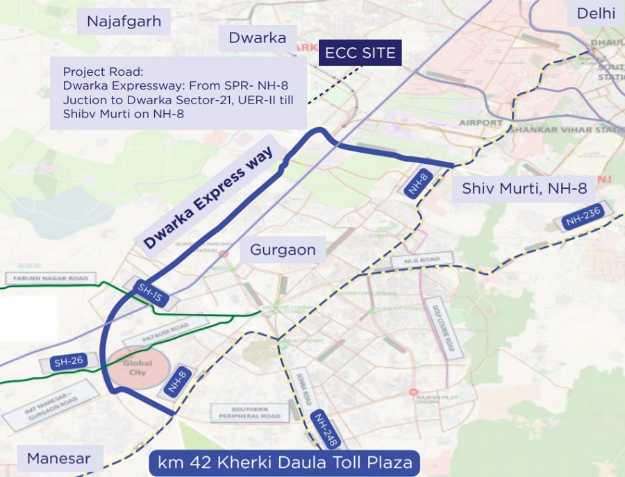 Dwarka Expressway Map
