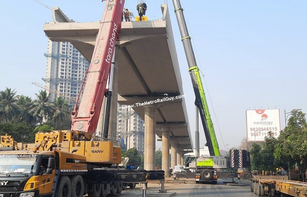 Mumbai Metro Line 4as 1st U Girder Launched By J Kumar The Metro Rail Guy