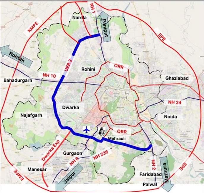 Outer Ring Road Alignment Map | Download Scientific Diagram