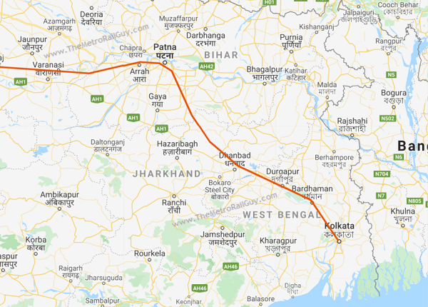 Road Map From Delhi To Varanasi Via Agra 6 Bidders For Varanasi – Howrah Hsr's Lidar & Alignment Design - The Metro  Rail Guy