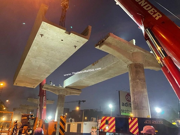 Mumbai Metro Line-9’s 1st U-Girder Launched at Thakur Mall