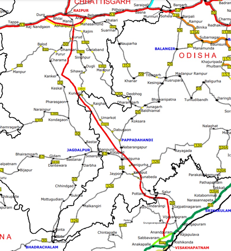 Economic Corridor, Raipur, Vishakhapatnam, Vishakhapatnam Economic Corridor