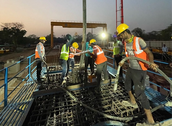 Ranjit Begins Casting Ahmedabad Metro Phase 2’s Pier Caps