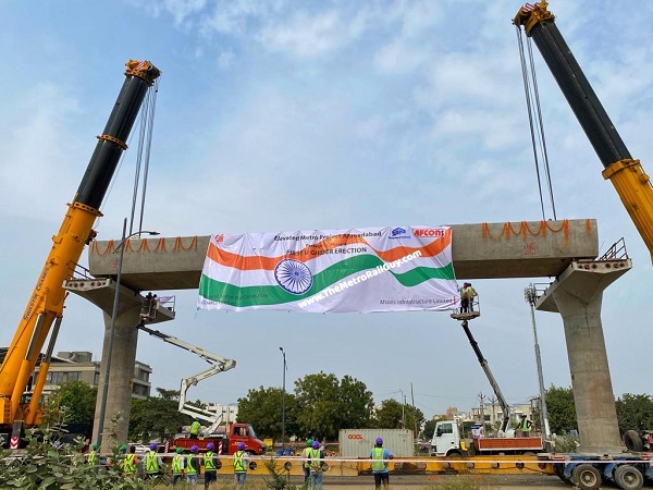 Afcons Launches Ahmedabad Metro Phase 2 C1’s 1st U-Girder